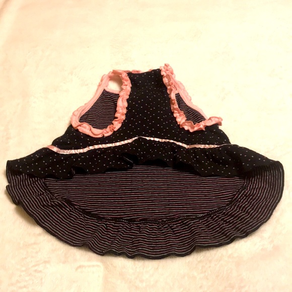 Dog Dress with Pink taffeta ruffled pants - Picture 3 of 6